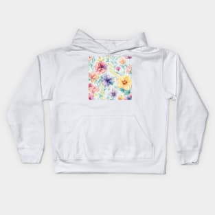 Beautiful bright spring flowers. Kids Hoodie